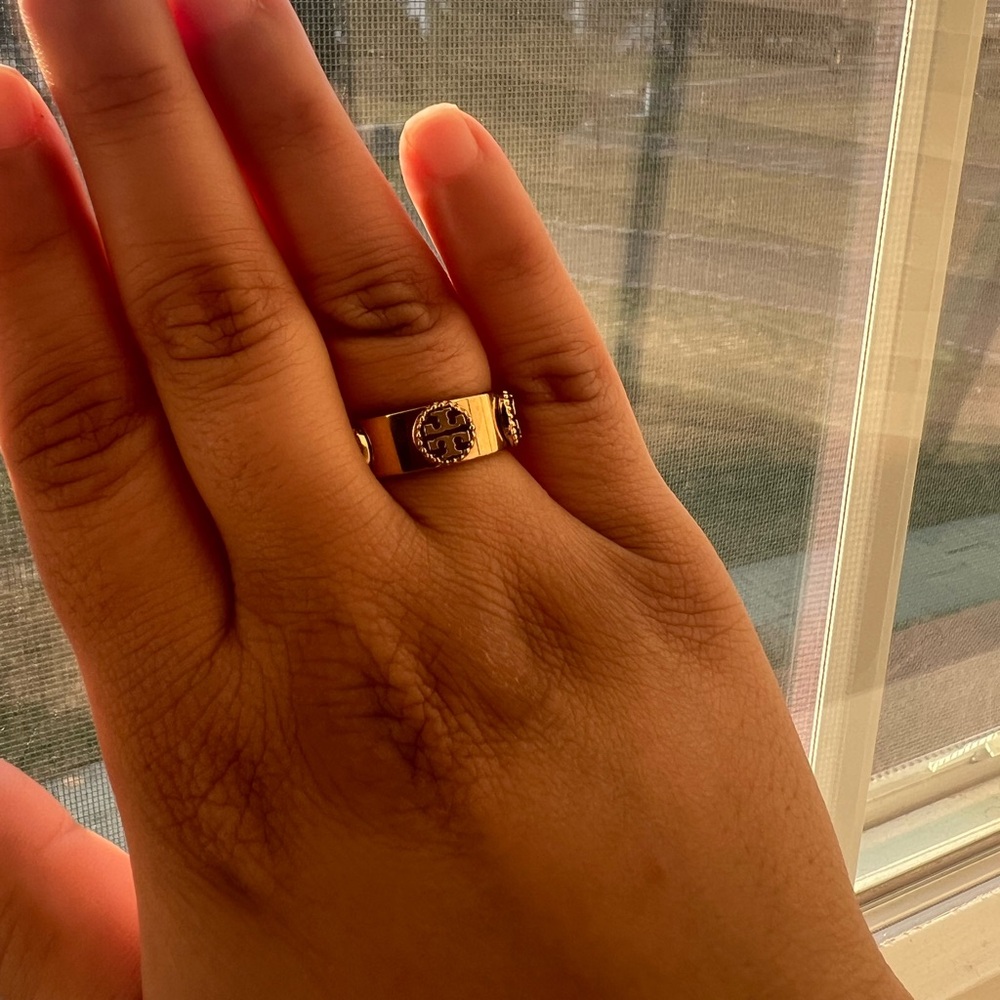 Tory Burch Golden Logo/Icon Ring - Picture 7 of 9